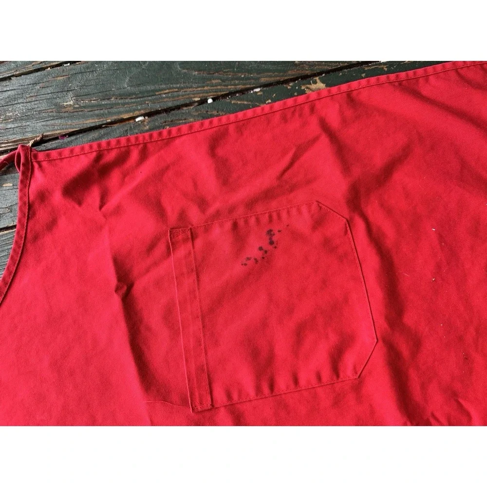 Starbucks Coffee Barista RED APRON 2-Pocket - Good Used Condition Christmas